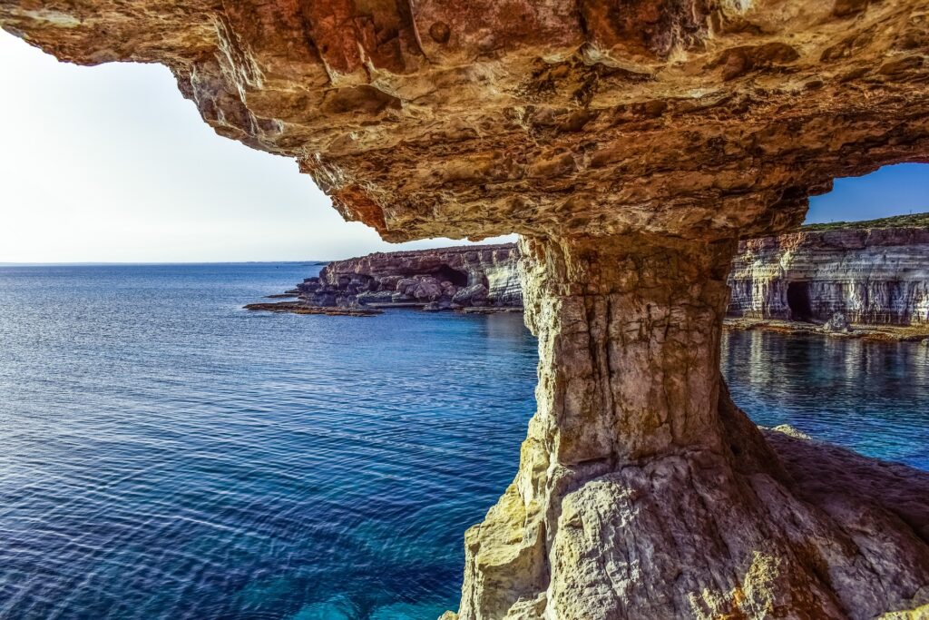 Cyprus, Cavo greko, Sea caves