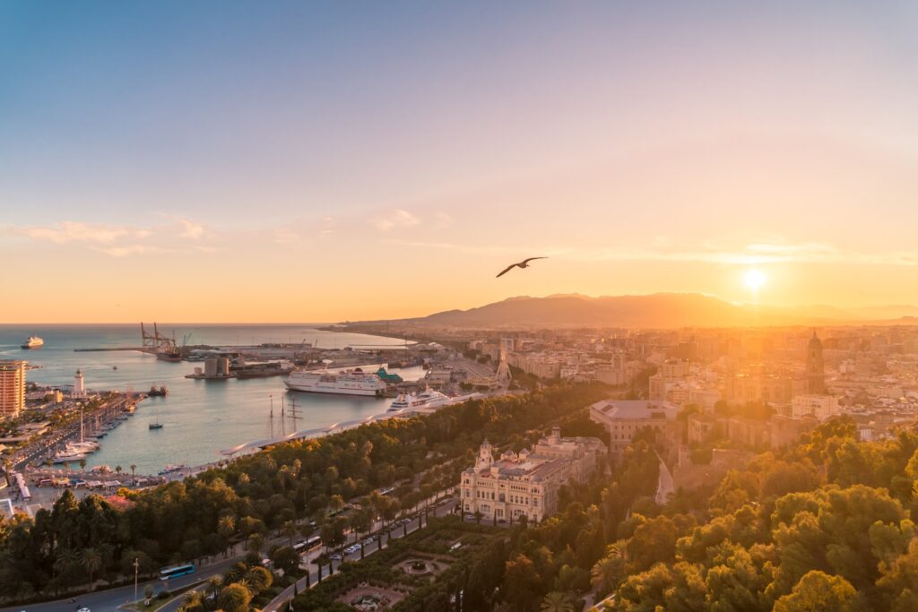 The sunset from Gibralfaro Castle